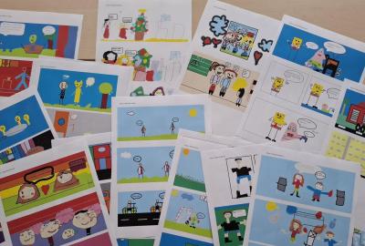 Druháci zakončili pololetí tvorbou komiksů